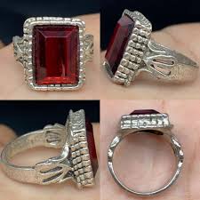 Stunning Restored ancient Roman red Roman glass ring | eBay