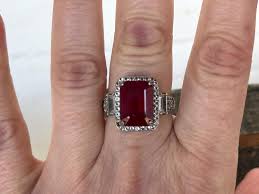 Vintage Sterling Silver Ring With Red Stone ~ Size 9 ~ Vintage Estate Jewelry ~ Sterling Ring From Estate - Etsy