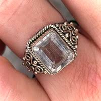 Square Quartz Ring Sterling Silver – Soul Journey Gems