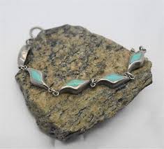 Sterling Silver Turquoise Bracelet - 7 inches | eBay