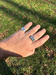 Vintage .950 Sterling Silver Flip Turquoise & Abalone Adjustable Ring Size | eBay Australia