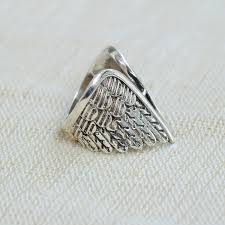 Sterling Silver Angel Wing Ring: Memorial Jewelry, Freedom ...