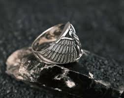 925 Sterling Silver Men's Ring, Eagle Silver Ring, Handmade ...