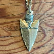 Leather Arrowhead Necklace - Etsy