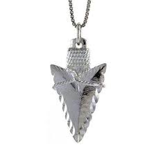 Sterling Silver Arrowhead Pendant / Charm, Italian Box Chain | eBay