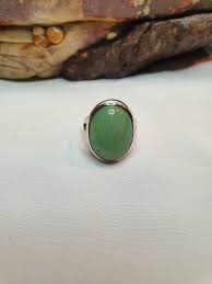 Anillo de plata 925% libre de níquel con cuarzo aventurina (R1 Q.A) - Etsy España