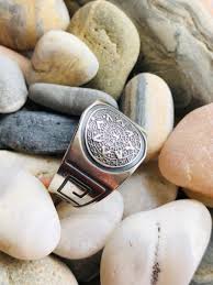 Vintage 925 AZTEC CALENDAR RING Mexico Mayan BIKER Large ...