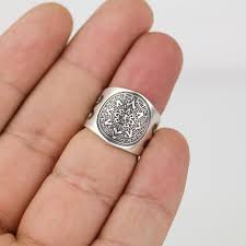 Vintage Taxco Sterling Silver Aztec Calendar Band Ring Sz ...