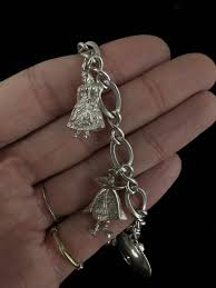 Vintage Sterling Taxco Mexico Figaro Chain Charm Bracelet 8 ...
