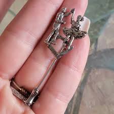 Vintage Sterling Silver Square Dancing Couple Stick Pin - Etsy