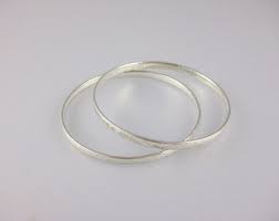 Sterling Silver Bangle Duo Gift for Woman Gift for Sister Grad Gift - Etsy