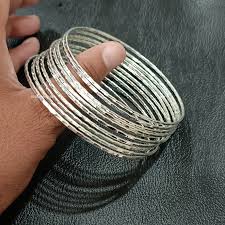Hammered Sterling Silver Bangle Set, Handmade Jewelry - Etsy