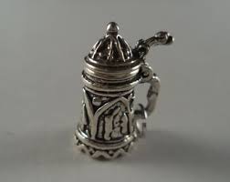 STERLING SILVER 3D Movable German Beer Stein Charm for ...