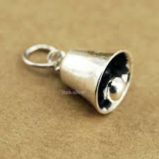925 Sterling Silver Simple Cute Bell DIY Bracelet Charm ...