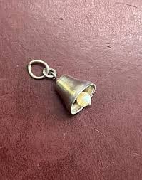 Vintage Sterling Silver and Pearl Bell Charm Necklace ...