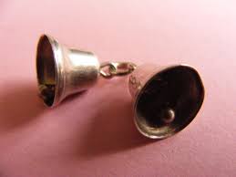 Vintage Sterling Silver Charm Pair of Bells Charms Pendant ...