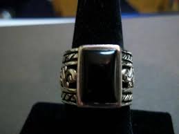 SILPADA R1096 Black Onyx Filigree Scroll Sterling Silver Wide Band Ring Size 9 | eBay