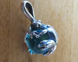 Solid 925 Sterling Silver Two Frogs and Gemstone Sphere Pendant My Original - Handmade Here in the USA - Chains Are Optional - Etsy