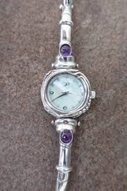 Gemstone Silver Modern Dainty Watch Bracelet for Her, Unique ...