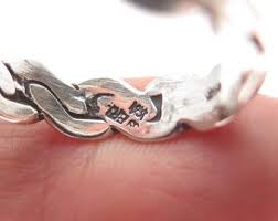 WHEELER MFG CO 925 Sterling Silver Vintage Braided / Wicker ...