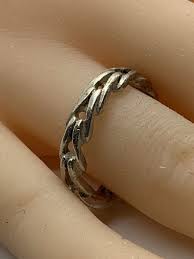 steeling silver braided band size 8.5 | eBay