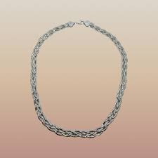 925 Sterling Silver 4-Strand Braided Herringbone / Necklace Chain / 18″ – Dolchezi Jewelry