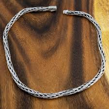 105g 22" 56cm elegant woven snake tribal art 925 sterling silver necklace chain | eBay