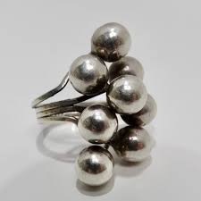 1970s Solid Silver Cocktail Ring – Vintage by Misty