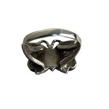 Vintage Navajo Butterfly Ring Size 5.25 Silver Onyx ...