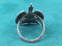 Silver Native American Theme Eagle Ring: Size 5.75 w ...
