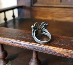 STERLING Navajo BUTTERFLY RING, Vintage Turquoise, Coral ...