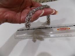 VINTAGE STERLING SILVER PAT NUMBER CHARM BRACELET 7" WIRE DESIGN RARE | eBay