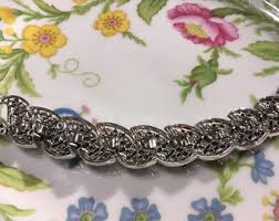 Vintage LISNER Shades of Blue Rhinestones Bracelet - Etsy