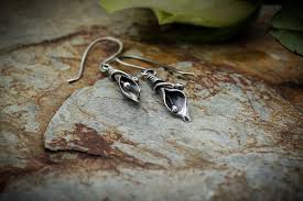 Calla Lily Earrings - Sterling Silver - Feminine Design - Etsy