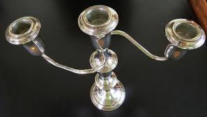 AMC STERLING SILVER Convertible Candelabra Three 3 Arm Candlestick Holder | eBay