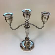Vintage 1976 A T Cannon Sterling Silver Filled (Weighted) 3 Branch Candelabra | eBay
