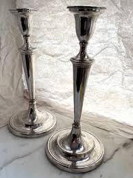 STERLING SILVER ELEGANT VINTAGE WEIGHTED SLIM TALL CANDLESTICKS WITH CONVERTORS | eBay