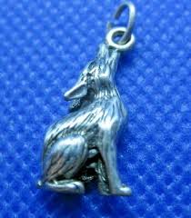 Sterling Silver Howling Wolf Charm | eBay