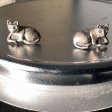 Cat RARE 925 Sterling Silver Stud Earrings - Entire Cat Body Kitty Cat | eBay