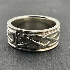 Vintage Sterling Silver Celtic Knot Wide Band Ring, UK Size ...