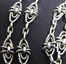 Rare & Unique French Antique Late 1800s Chatelaine Solid Silver Guard Chain! - Etsy