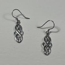 Stamped 925 Sterling Silver Celtic Knot Rectangular Drop ...