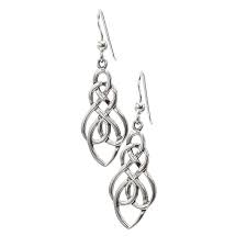 Celtic Leaf Knot Sterling Silver Earrings » County Argyle