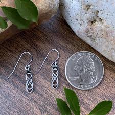 Sterling Silver Double Infinity Celtic Knot Dangle Earrings ...
