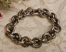 Antique Victorian Sterling Silver Curb Link Bracelet RARE | eBay