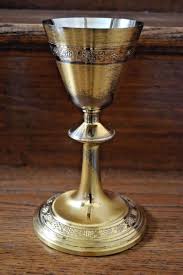 Nice Older Chalice + Cup Sterling Silver + Goldplated + ...