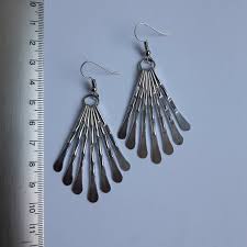 Hammered Metal Earrings - Etsy