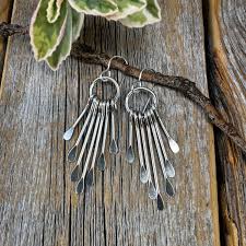 Unique Silver Hoop Earrings, Fun Jewelry, Fringe Earrings ...