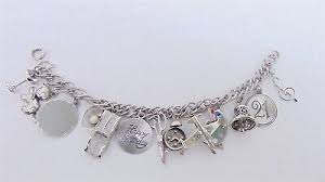 VINTAGE JEWELRY DANECRAFT STERLING SILVER 13 Charm 7" BRACELET | eBay