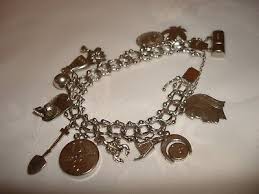 VINTAGE BEAUTIFUL STERLING SILVER UNIQUE CHARMS DOUBLE LINK BRACELET 7 3/4" L | eBay